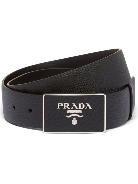 prada logo plaque leather belt|Prada Logo Plaque Leather Belt .